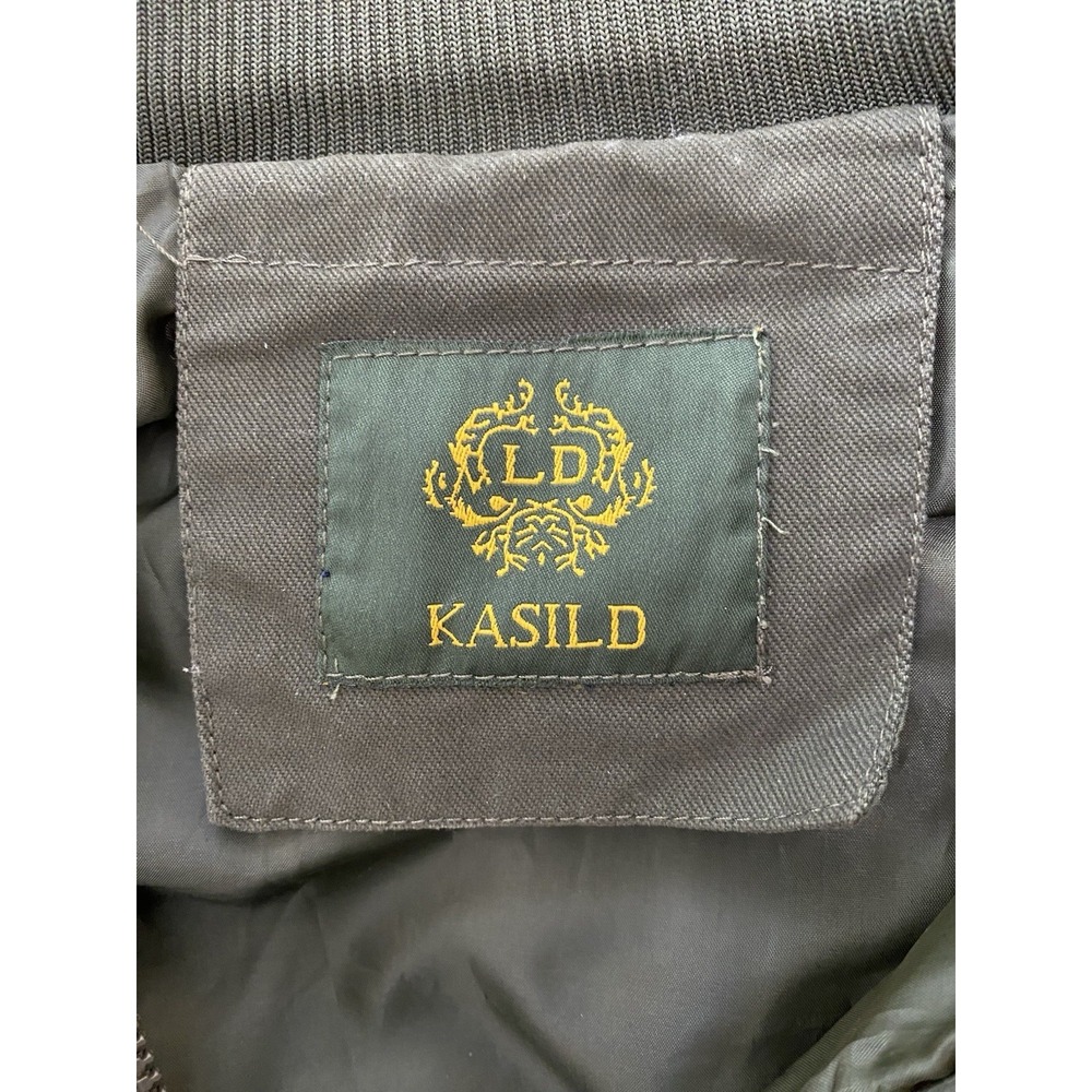 LD Kasild Men's S Olive Green Full Zip Military Lined Cotton Bomber Army Jacket - Picture 7 of 11